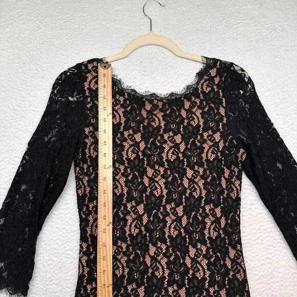 Aritzia Babaton | Women's Lace Mini Dress Black Size 4 - Picture 2 of 10